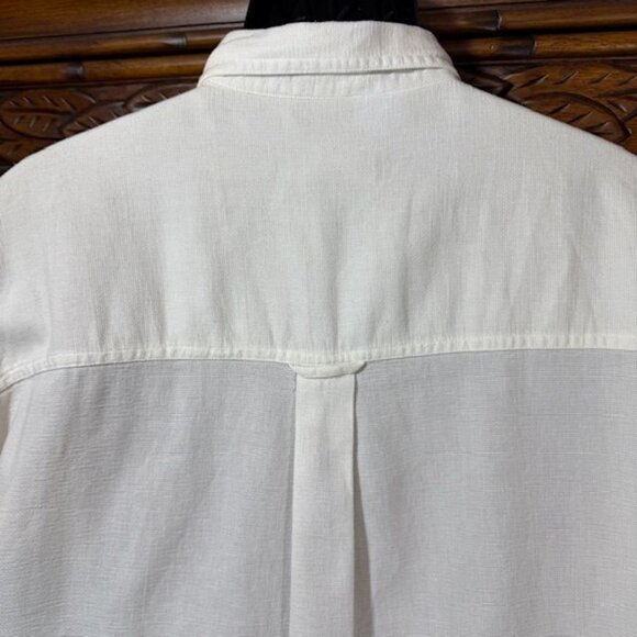 Ralph Lauren Chaps White 100% Cotton Crest Pocket Short Sleeve Button Down Shirt - Picture 7 of 12
